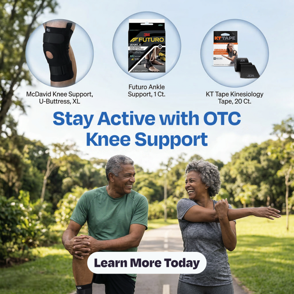 OTC knee support product campaign creative